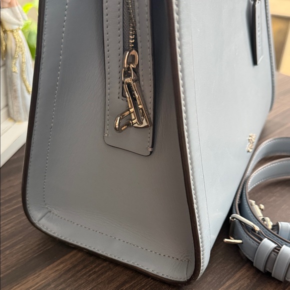 Coach ZOE 2018 Light Blue Leather Satchel with hangtag - Picture 8 of 17